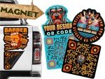 Generic Magnetic Custom QR Code Die Cut Magnet with Logo ║ Make Your Own QR Code and Personal Logo ║ Personalized Waterproof Qr Magnets ║ Over 5000 QR Color and Design Variations Possible