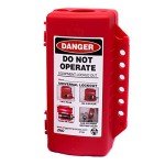 Zing Green Products 7294 USA Made Recycled Plastic Universal Forklift/Cylinder/Electrical Plug Lockout Device, 4.25 x 7.25 x 3 Inch , Red