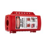 Zing Green Products 7294 USA Made Recycled Plastic Universal Forklift/Cylinder/Electrical Plug Lockout Device, 4.25 x 7.25 x 3 Inch , Red