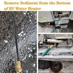 GaeaAuto Copper RV Water Heater Tank Rinser Flusher | Remove Sediment from the Bottom of RV Water Heater | Copper Handle and Black Cleaning Wand with Bending Tip