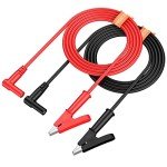 Proster 4mm Banana Plug to Alligator Clip - 15A 1000V Pure Copper Flexible Electrical Test Cable One Meter for Multimeter Electrical Clamp Meter Testing