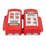Zing Green Products 7294 USA Made Recycled Plastic Universal Forklift/Cylinder/Electrical Plug Lockout Device, 4.25 x 7.25 x 3 Inch , Red