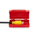 Zing Green Products 7294 USA Made Recycled Plastic Universal Forklift/Cylinder/Electrical Plug Lockout Device, 4.25 x 7.25 x 3 Inch , Red