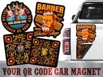 Generic Magnetic Custom QR Code Die Cut Magnet with Logo ║ Make Your Own QR Code and Personal Logo ║ Personalized Waterproof Qr Magnets ║ Over 5000 QR Color and Design Variations Possible