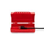 Zing Green Products 7294 USA Made Recycled Plastic Universal Forklift/Cylinder/Electrical Plug Lockout Device, 4.25 x 7.25 x 3 Inch , Red