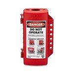 Zing Green Products 7294 USA Made Recycled Plastic Universal Forklift/Cylinder/Electrical Plug Lockout Device, 4.25 x 7.25 x 3 Inch , Red