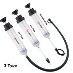 USUNRISE Automotive Fluid Extractor Pump,Oil Change Syringe with Long Hose,Syringe Style Pump for Power Steering Transmission Gear Oil & Brake Fluid Changes, Hand Vacuum Pump 200CC/200ML-3 ProType