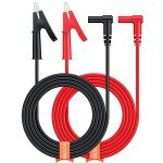 Proster 4mm Banana Plug to Alligator Clip - 15A 1000V Pure Copper Flexible Electrical Test Cable One Meter for Multimeter Electrical Clamp Meter Testing