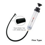 USUNRISE Automotive Fluid Extractor Pump,Oil Change Syringe with Long Hose,Syringe Style Pump for Power Steering Transmission Gear Oil & Brake Fluid Changes, Hand Vacuum Pump 200CC/200ML-3 ProType