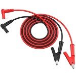 Proster 4mm Banana Plug to Alligator Clip - 15A 1000V Pure Copper Flexible Electrical Test Cable One Meter for Multimeter Electrical Clamp Meter Testing