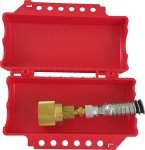 Zing Green Products 7294 USA Made Recycled Plastic Universal Forklift/Cylinder/Electrical Plug Lockout Device, 4.25 x 7.25 x 3 Inch , Red