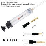 USUNRISE Automotive Fluid Extractor Pump,Oil Change Syringe with Long Hose,Syringe Style Pump for Power Steering Transmission Gear Oil & Brake Fluid Changes, Hand Vacuum Pump 200CC/200ML-3 ProType