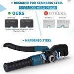 Hydraulic Crimping Tool - 9 Black Oxide Coated Dies & Hard Shell Case Included - Hydraulic Crimper with Heavy Duty Head - Hand Crimper for Electrical Terminal Wire & Battery Lug Crimper
