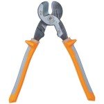 Klein Tools 63225RINS Cable Cutter, Made in USA, Insulated High-Leverage Precision Cable Cutter Cuts Aluminum, Copper and Communications Cable, 9-Inch