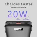 Miady 2-Pack 20W PD USB C Portable Charger 10000mAh, Type-C Fast Charging Battery Pack Charger with Digital Display, Power Bank for iPhone 15/14/13/12/... Series, Samsung/Google Pixel/Moto/LG