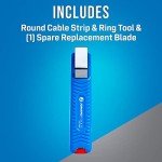 Jonard Tools CST-900 Round Cable Strip & Ring Tool for Telephone, Network, and Electrical Cable, 8-28 mm