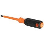 Klein Tools 85076INS Insulated Screwdriver Set features 1000V Electricial Screwdrivers, (3) Phillips and (2) Slotted and Square Tips, 6-Piece