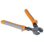 Klein Tools 63225RINS Cable Cutter, Made in USA, Insulated High-Leverage Precision Cable Cutter Cuts Aluminum, Copper and Communications Cable, 9-Inch