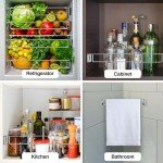 Awelov RV Refrigerator Bars 4 Pcs 12.4"-22.52" Adjustable Stainless Steel RV Fridge Tension Rods RV Shower Corner Storage Bar Rv Accessories for Camper Refrigerator,Kitchen,Cabinet,Bathroom