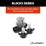 Lippert Components Flow Max 12V RV Water Pump, 3.0 GPM, 50 PSI, 9.5 Max Amp, Self-Priming, Screen Filter Included - 689052