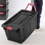 Sterilite 4-Pack Storage Bins with Lids & Wheels, Large Heavy Duty Totes, 40 Gallon, Black