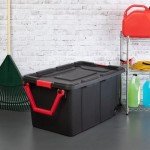 Sterilite 4-Pack Storage Bins with Lids & Wheels, Large Heavy Duty Totes, 40 Gallon, Black