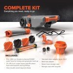 Camco Rhino 28-Gallon Portable Camper/RV Tote Tank - Features Large Heavy-Duty No-Flat Wheels & Built-In Gate Valve - Removable Steel Tow Adapter, 3’ RV Sewer Hose & More RV Accessories (39004)