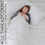 QuickZip Fitted Plus Spare Bundle: 1 Fitted Sheet (Base + Zip Sheet) & 1 Zip Sheet - Easy to Change, Won’t Pop Off - Soft Percale 400 TC 100% Cotton - 17.5” Deep Pockets King Size Sheets – Ivory