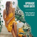 Sand Cloud Turkish Bath Towels for Bathroom, Set of 4 (Fringeless Natural, Extra Large) - Soft Linen Turkish Organic Cotton is Luxurious & Absorbent - Premium Shower & Bathroom Towels Dry Faster