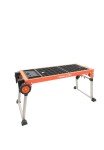 Disston OmniTable Max Heavy Duty Portable Workbench Worktable Scaffold Creeper Dolly with Easy-to-use Adjustable Legs. Table Holds up to 440Lbs