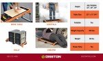 Disston OmniTable Max Heavy Duty Portable Workbench Worktable Scaffold Creeper Dolly with Easy-to-use Adjustable Legs. Table Holds up to 440Lbs