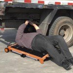 Disston OmniTable Max Heavy Duty Portable Workbench Worktable Scaffold Creeper Dolly with Easy-to-use Adjustable Legs. Table Holds up to 440Lbs