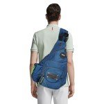Kawei Knight Large Sling Bag Tablet Backpack Cross Body Shoulder Bag Travel Rucksack Blue