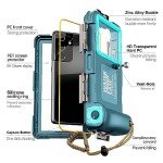 Underwater Snorkeling Diving Phone Case for iPhone 16/15/14/13/12/11Pro Max/XR/XS/X Samsung Galaxy S24/S23/S22/S21, Professional Scuba Dive Waterproof Case Underwater Photo & Video Housing (Teal-Blue)
