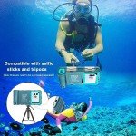 Underwater Snorkeling Diving Phone Case for iPhone 16/15/14/13/12/11Pro Max/XR/XS/X Samsung Galaxy S24/S23/S22/S21, Professional Scuba Dive Waterproof Case Underwater Photo & Video Housing (Teal-Blue)