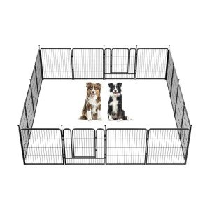 FXW Instant Dog Playpen, Portable Pet Fence for Outdoor, RV Trips, and Camping, 32inch, 16 Panels for Small and Medium Dogs│Patented