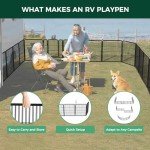 FXW Instant Dog Playpen, Portable Pet Fence for Outdoor, RV Trips, and Camping, 32inch, 16 Panels for Small and Medium Dogs│Patented