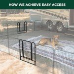 FXW Instant Dog Playpen, Portable Pet Fence for Outdoor, RV Trips, and Camping, 32inch, 16 Panels for Small and Medium Dogs│Patented