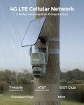 REOLINK 4K Dual Lens Cellular Trail Security Camera, 4G LTE, Auto Tracking No WiFi Live Video Game Solar Powered Camera with 6X Hybrid Zoom, No-Glow IR, IP66 for Wildlife, TrackMix LTE Trail