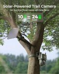 REOLINK 4K Dual Lens Cellular Trail Security Camera, 4G LTE, Auto Tracking No WiFi Live Video Game Solar Powered Camera with 6X Hybrid Zoom, No-Glow IR, IP66 for Wildlife, TrackMix LTE Trail