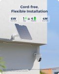 REOLINK First 4K Solar Security Cameras Wireless Outdoor, Argus PT 4K+ 6W Solar Panel, 360° Pan Tilt, 8MP Color Night Vision, 2.4/5 GHz Wi-Fi, No Monthly Fee, Home Hub Compatible