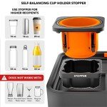 CouchConsole Original Tray - Drinks & Snacks Sofa Caddy with Armrest, Table with Phone Stand- TV Remote Control Storage and Organizer - for Living Rooms, RV, and Cars, Black/Orange
