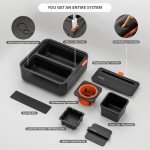 CouchConsole Original Tray - Drinks & Snacks Sofa Caddy with Armrest, Table with Phone Stand- TV Remote Control Storage and Organizer - for Living Rooms, RV, and Cars, Black/Orange