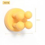 iBetterLife Self-Adhesive Shower Razor Holder - 6Pcs Wall Mounted Hooks Hanger for Clipping & Hanging Toothbrush Towel Loofah Bathroom Kitchen Home Office Dorm Room Essentials Storage Wreath Hook