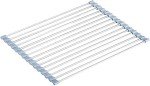 Seropy Roll Up Dish Drying Rack, Over The Sink Dish Drying Rack Kitchen Rolling Dish Drainer, Foldable Sink Rack Mat Stainless Steel Wire Dish Drying Rack for Kitchen Sink Counter Storage 17.5x11.8