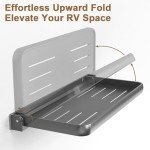 Safoner RV Aluminum Fold-Down Wall Shelf - The Essential Camper Accessory for Interior Organization | Space-Efficient Versatile Floating Storage- 2 Packs