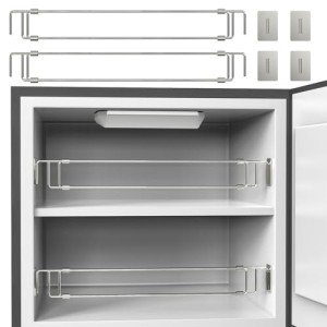 Rv Adjustable refrigerator tension rods bars 12.5-22.3" | Essential Rv Camper fridge Accessories & Cabinet Tension Rods bars, Camper & Travel Trailer Accessories | Stainless Steel (2 Pack)
