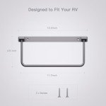 Safoner Foldable RV Shoe Rack- Aluminum Camper Shoe Organizer, Wall-Mounted Shelf, Efficient Holder and Storage Rack for Various Shoes, Essential Travel Trailer Organization Accessories- 2 Packs