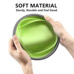 Collapsible Bowls For Camping, Set of 4 Silicone Food Storage Containers with Lids, Rv storage and organization, Rv Kitchen Accessories, BPA Free, Microwavable, Freezer, Dishwasher Safe Green