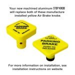 Stop Knob Parking Brake Safety Lock, Replaces Yellow Air Brake Knob for Class A Motorhomes & Vehicles, Prevents Accidental Brake Release, Safety Device for Children & Pets